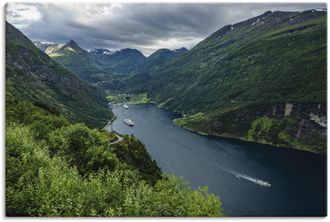 Artland Wandbild »Blick auf den Geirangerfjord Norwegen« Küste 1 Stk. tlg. als Alubild, Outdoorbild, Leinwandbild, Poster in verschied. Grössen