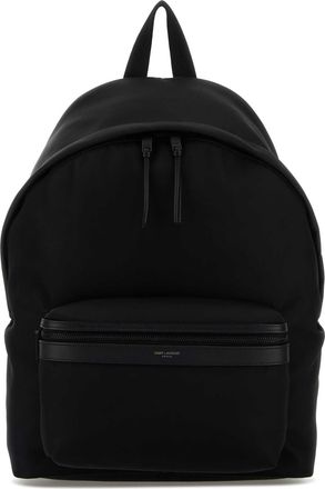 Saint Laurent Black Fabric City Backpack