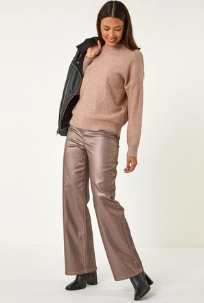 Roman Sequin Detail High Neck Jumper