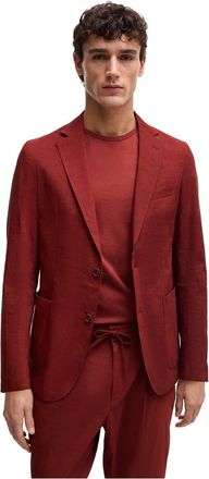 HUGO BOSS Mens Hanry Blazer Regular Fit Jacket in Open Brown - Size X-Small