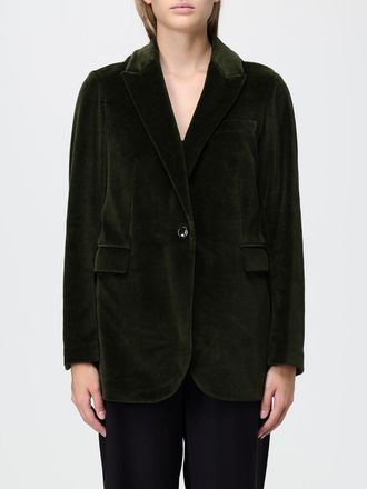 Circolo 1901 Single-Breasted Velvet Blazer with Peak Lapels