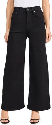 Rag & Bone Womens Flexi Sofie High-Rise Wide Leg Jean, Black