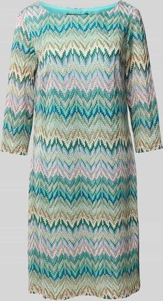 Betty Barclay Knielanges Kleid mit Strukturmuster in Oliv, Größe 40