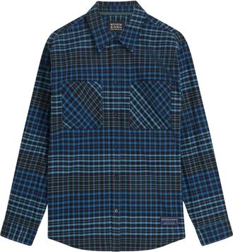 Scotch & Soda Casual Shirts - Heren - Casual Overhemden - Blauw - L - Overhemden