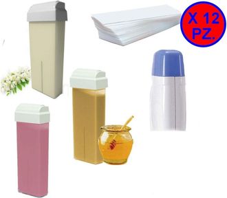 Trade Shop Trade Shop - Confecto 12 Rull Cera Miele Zinco Titanio 100ml Ceretta - Titanium Rose