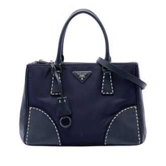 Prada Pre-owned Satchel - Dames - Vintage Handtas - Blauw - ONE Size - Leer - Vintage
