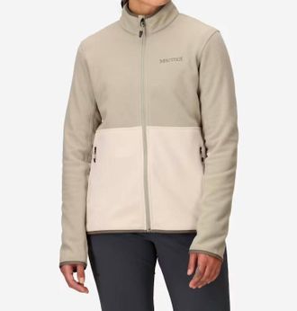 Marmot Rocklin Fleece Zip Jacket In Shale Grey/birch Bark