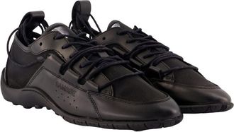 Sams&oslash;e & Sams&oslash;e Womens Mesh And Leather Hybrid Sneaker Black Cowhide