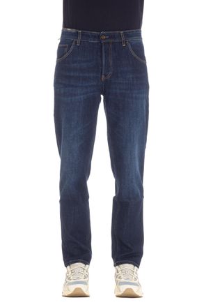 Pantaloni Torino Dark Wash Camoscio Carrot Fit Jeans
