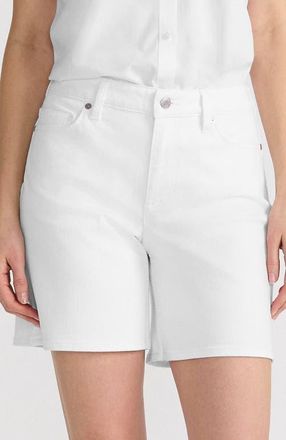 Lands End Recover Mid Rise 7 Jean Shorts in White at Nordstrom, Size 12