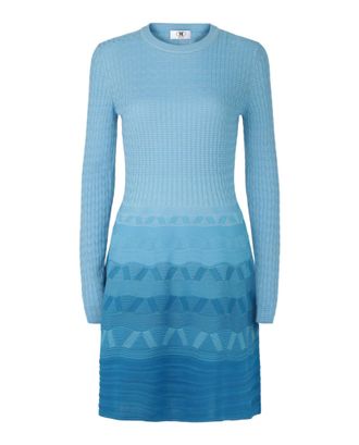M Missoni Wave-Pattern Long Sleeve Dress