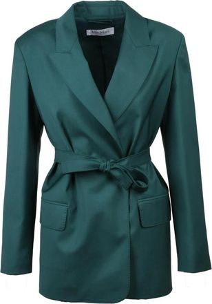 Max Mara Jassen, Dames, Groen, S, Wol, Talento Giacca Stondata