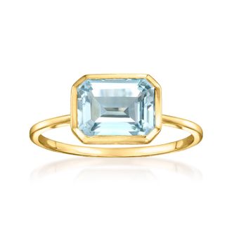 Ross-Simons Sky Blue Topaz Ring in 14kt Yellow Gold