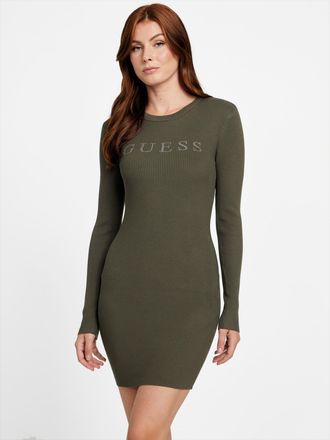 Guess Amiri Solid Long-Sleeve Sweater Dress