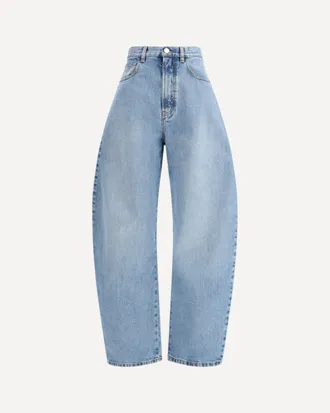 Alaia Rounded denim Trousers Female 38