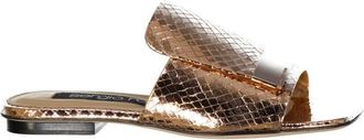 Sergio Rossi Leather Flat Sandals