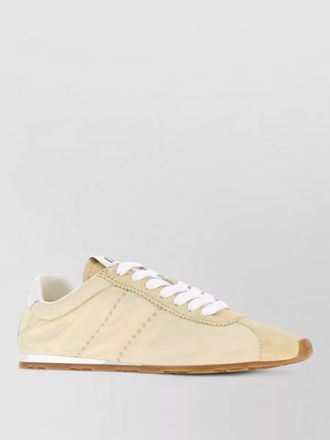 Miu Miu fabric and suede low-top sneakers