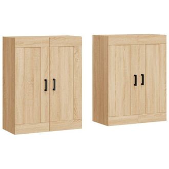 vidaXL Armadietti a Parete 2 pz Rovere Sonoma in Legno Multistrato - Vidaxl
