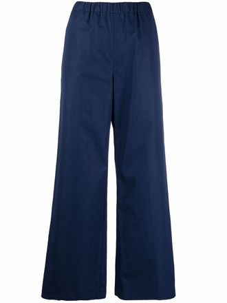 Aspesi cropped-leg trousers - women - Cotton - 36 - Blue