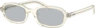 Prada Sunglasses, unisex, White, Size: 50 MM Oval Sunglasses