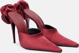 Magda Butrym Mules in raso con applicazioni floreali