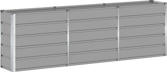 vidaXL Jardinera Gris Claro 240 X 40 X 75 Cm Acero Vidaxl