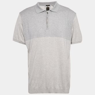 HUGO BOSS Boss By Hugo Boss Grey Jersey Zip-Up T-Shirt