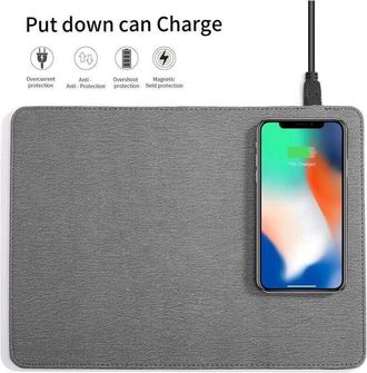 Trade Shop Trade Shop - Tappetino Per Mouse 2in1 Con Caricatore Ricarica Wireless 10w Incorporata Q-t138