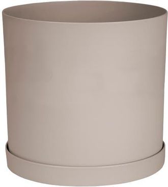 Bloem 12 Inch Mathers Round Planter With Saucer Tray, Pebble Stone in Beige at Nordstrom