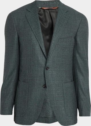 Canali Men & apos;s Kei Textured Single-Breasted Sport Coat