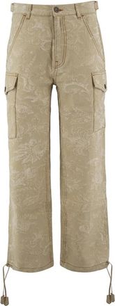 Etro Cargo Broek met Rechte Pijpen - Dames - Regular Fit Jeans - Beige - 2XS - Jeans
