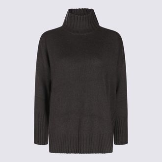 Antonelli Dark Brown Wool Knitwear