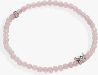 Alex and Ani Butterfly Rose Quartz Mini Stretch Bracelet at Nordstrom