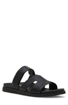 Steve Madden Mnuiero Sandal in Black Leather at Nordstrom Rack, Size 12