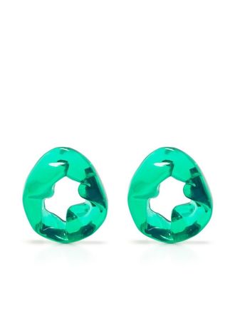 Completedworks Scrunch stud earrings - Green