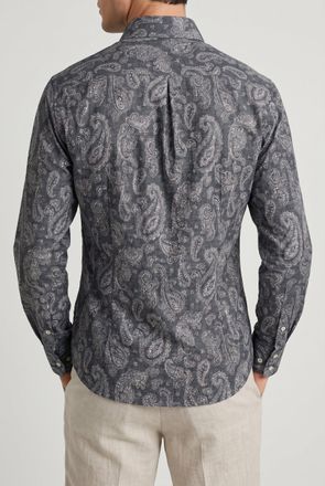 Brunello Cucinelli Paisley Print Shirt - Gray