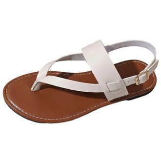Generic Womens Flat Sandals Open Toe Casual Thong Sandals Stylish Classic Comfortable Lightweight Breathable Strappy Sandal Summer Beach