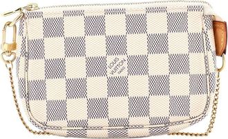 Louis Vuitton White Damier Pochette Accessoires Mini (Authentic Pre-Loved)