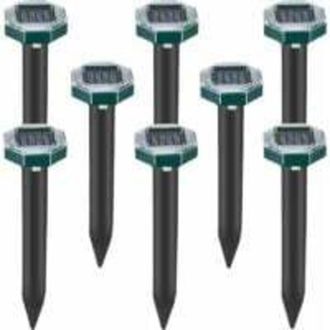 Gabrielle Paquete De 8 P&uacute;as Repelentes Ultras&oacute;nicas Solares Para Topos, Serpientes Y Ratones De Campo, Para C&eacute;sped, Jard&iacute;n Y Patio, Repelente De Sardinas