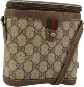 Gucci Pre-owned Vintage Cross Body Bag - Dames - Vintage Schoudertas - Beige - ONE Size - Leer - Vintage
