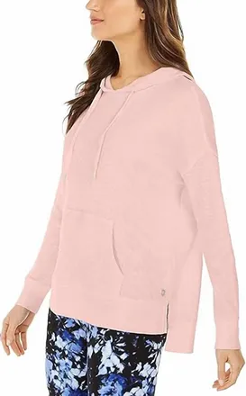 Calvin Klein Performance High-Low Hoodie In Sherbert