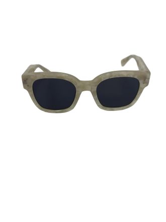 Amiri Classic Logo Sunglasses- White/Black/Silver