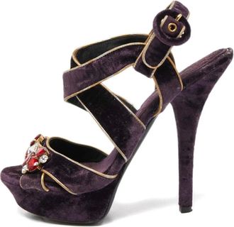 Dolce & Gabbana Sandali con decorazione 140mm - Viola