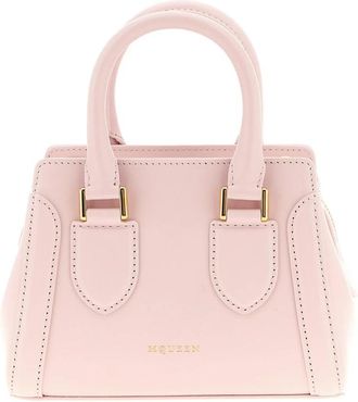 Alexander McQueen Leren Handtas met Handvat - Dames - Handtassen - Roze - ONE Size - Leer - Tassen