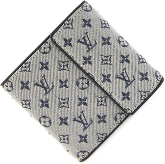 Louis Vuitton Blue Monogram Mini Wallet (Tri-Fold) (Pre-Owned)