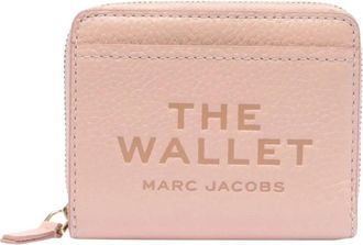 Marc Jacobs De Leren Mini Compacte Portemonnee - Dames - Portefeuilles - Roze - ONE Size - Leer - Accessoires