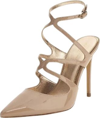 Marciano Floral Sling Back Sandaal - Dames - Sandalen met hakken - Beige - 41 EU - Schoenen