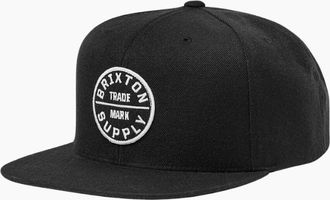 Brixton Mens Brixton Black Oath III Snapback - Size: ONE size