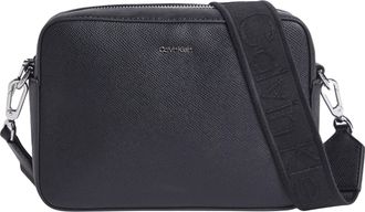 Calvin Klein Womens Black One Size Camera Bag - CVIAR TG. Rectangular Bucket Handbag with Zipper Closure, Camera Compartment, Cross Body Strap