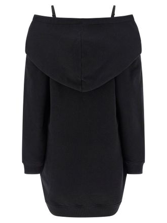 Maison Margiela Off-Shoulder Hooded Dress - Black